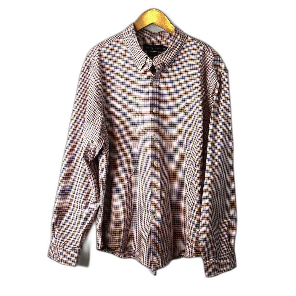 Ralph Lauren Slim Fit Stretch Oxford Button Down Long Sleeve Shirt Mens Size XXL